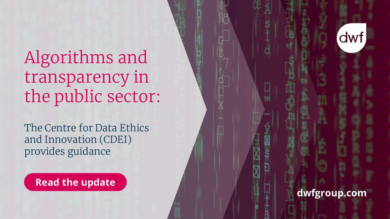 Algorithms and transparency in the public sector | DWF