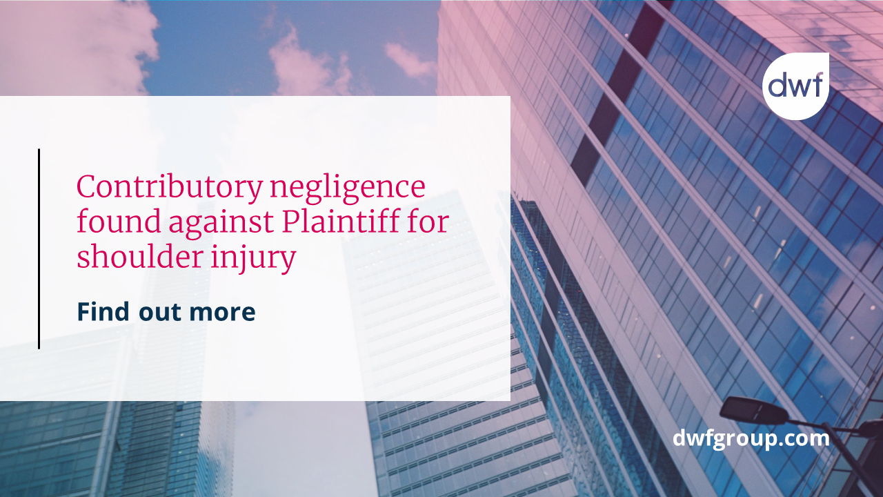 Contributory Negligence Found Against Plaintiff For Shoulder Injury ...