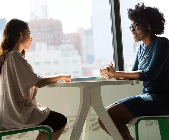 Meeting with two people