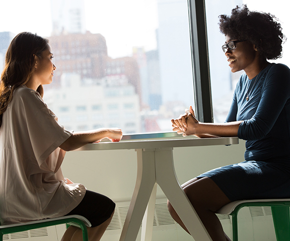 Meeting with two people