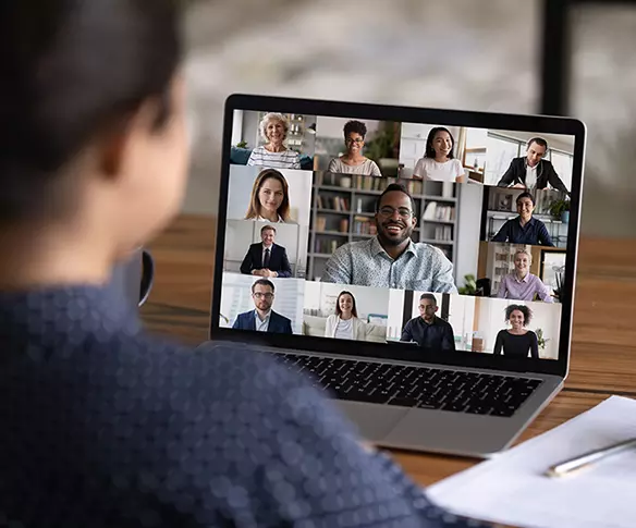 Video call on laptop