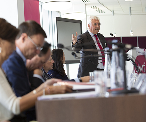 Sir Nigel Knowles giving speech